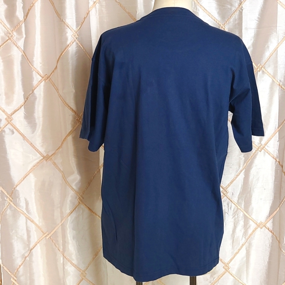 Gianfranco Ferre T-shirt Blue with white design XXL - Picture 4 of 9